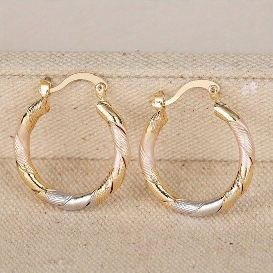 PENDIENTES DE ARO REDONDOS CONTRASTANTES - RIVENA MODA