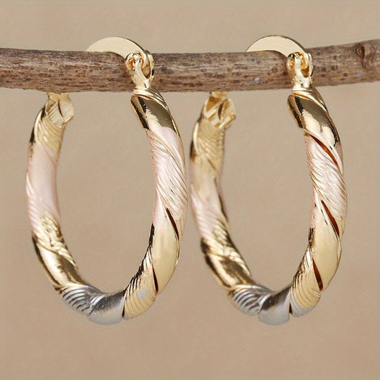PENDIENTES DE ARO REDONDOS CONTRASTANTES - RIVENA MODA