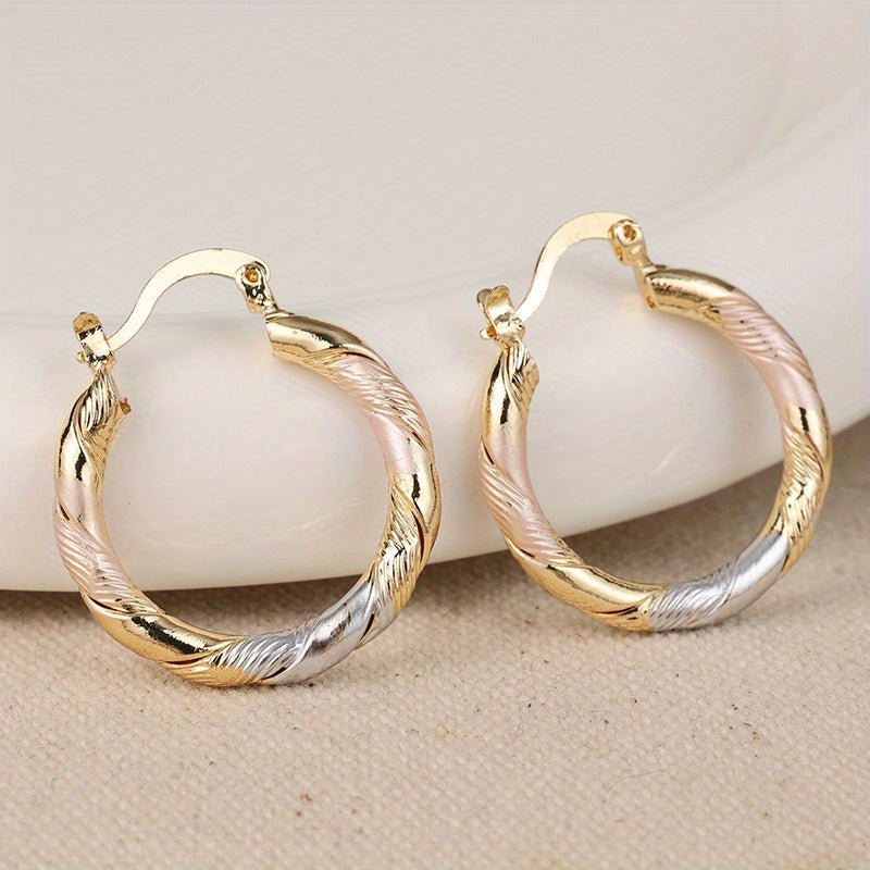 PENDIENTES DE ARO REDONDOS CONTRASTANTES - RIVENA MODA