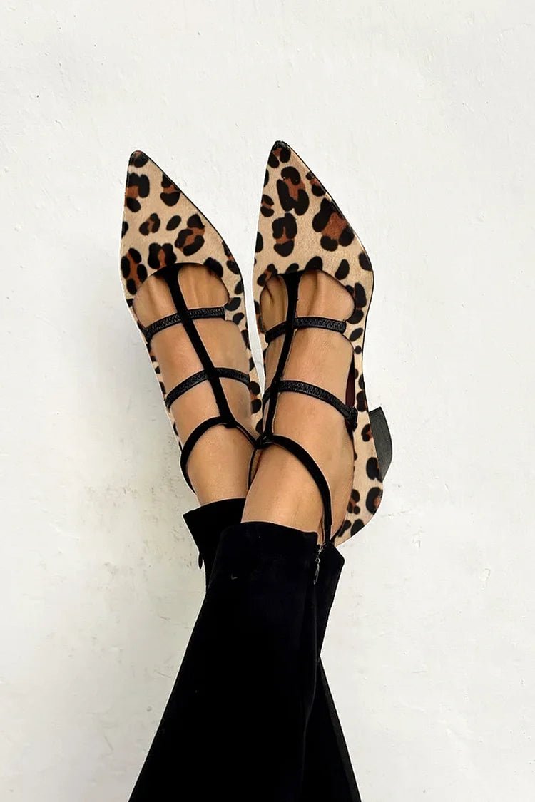 SANDALIAS LUCÍA ESTILO ANIMAL CON CINTURONES - RIVENA MODA