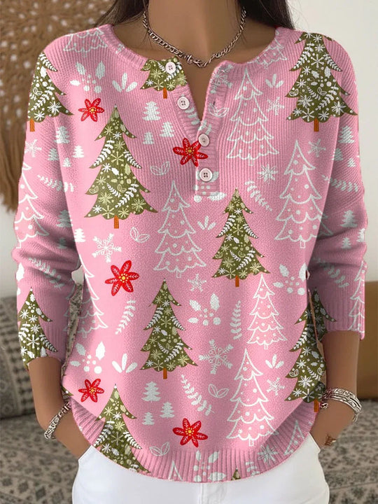 Sofía | Suéter navideño con botones - RivenaModa