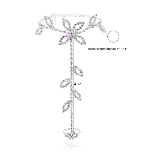 TOBILLERA DE DIAMANTES DE IMITACIÓN MEDEA - RIVENA MODA
