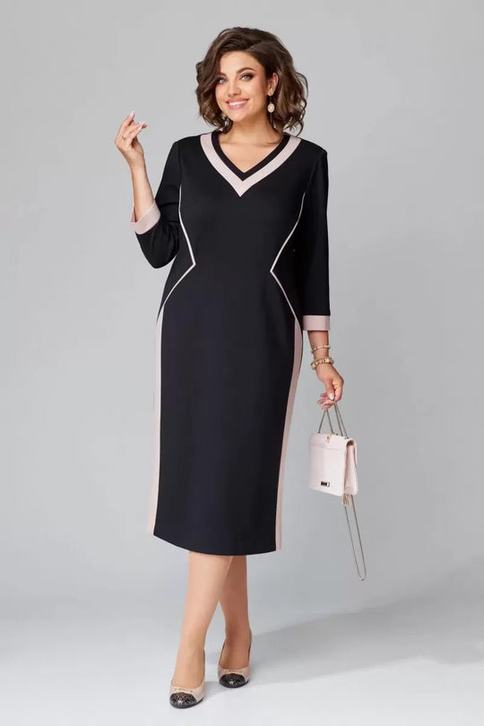 Vestido elegante con escote en V de Alexa™ - RIVENA MODA