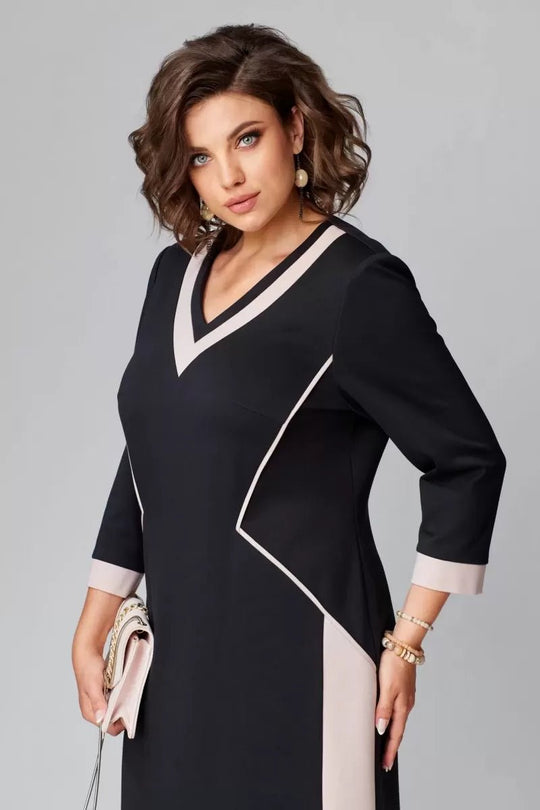 Vestido elegante con escote en V de Alexa™ - RIVENA MODA