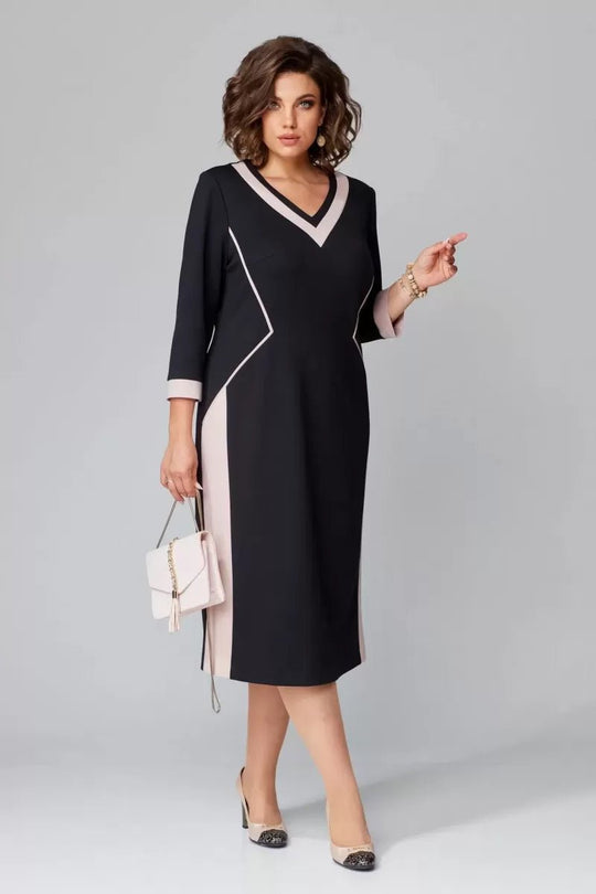 Vestido elegante con escote en V de Alexa™ - RIVENA MODA