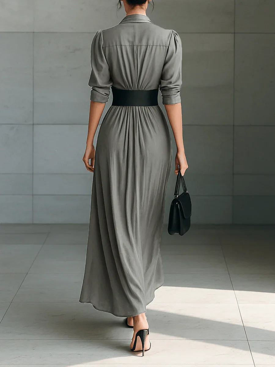 Zahara | Vestido largo plisado - RivenaModa